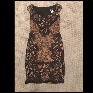 Tadashi Shoji black lace dress size 2